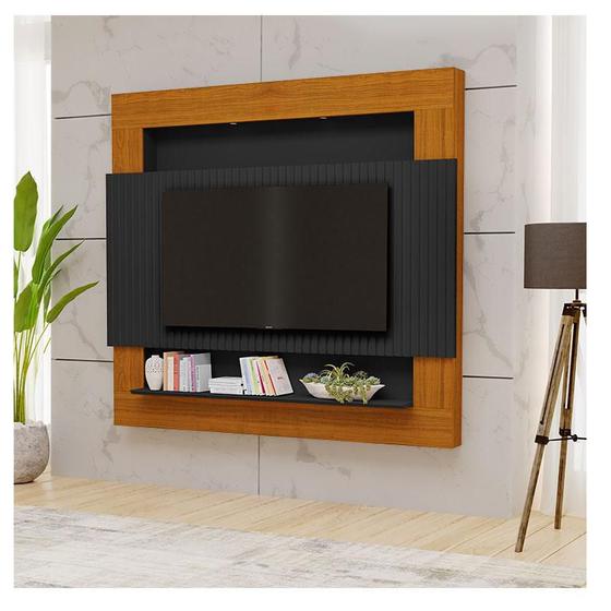 Imagem de Painel para Tv Ambiente Riviera Ripado 2.1 Preto Freijó - Luapa