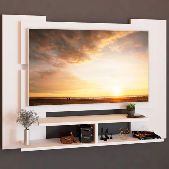 Painel Para Tv Até 32 Polegadas Ravi 2 Prateleiras Branco Fosco - Panorama Móveis é boa?