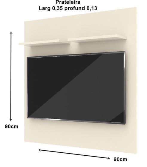 Imagem de Painel Para TV até 32P Monaco cor Off White - JM Casa dos Móveis