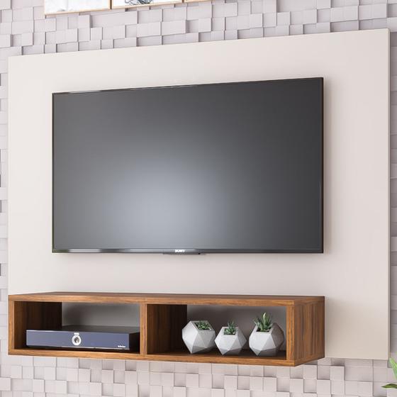 Imagem de Painel para TV Até 42 Polegadas Baly Off White/Seda - Viero Móveis