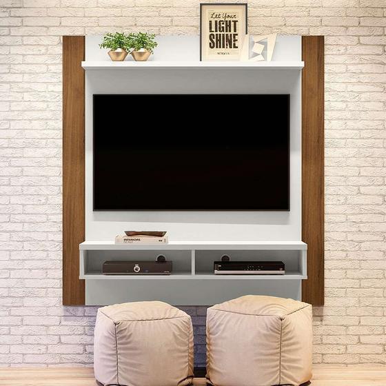 Imagem de Painel para TV até 42 Polegadas Capri Off White e Nogueira