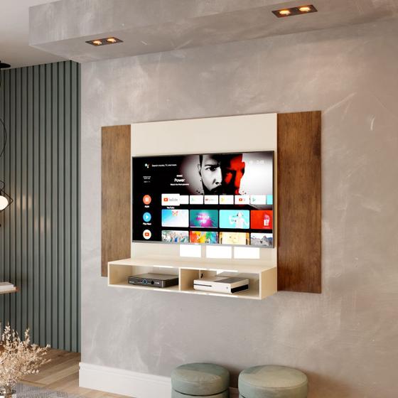 Imagem de Painel para TV  até 43" Polegadas com 2 Nichos para Quarto e Sala- Várias Cores