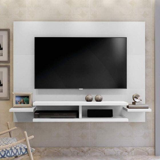 Painel para TV até 55 Polegadas com Prateleiras Vitória Mavaular Menor preço em Painel para TV até 55 Polegadas com Prateleiras Vitória Mavaular