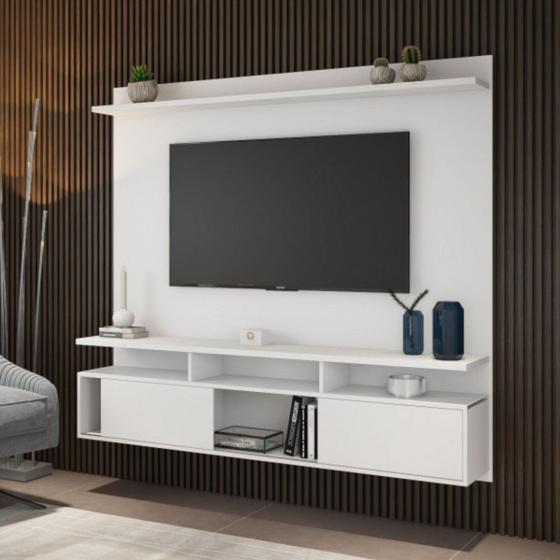 Painel Para Tv Até 55 Polegadas Suspenso Branco Supreme Viero Móveis ...