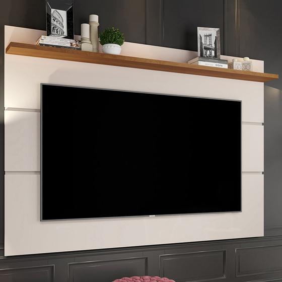 Painel para TV Até 60 Polegadas Hemera 1 Prateleira Off White/Freijo - Pnr Móveis Imagem de Painel para TV Até 60 Polegadas Hemera 1 Prateleira Off White/Freijo - Pnr Móveis