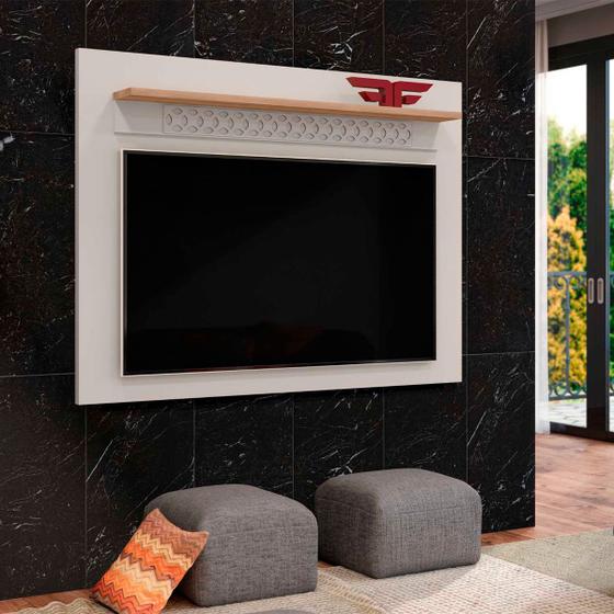 Imagem de Painel para TV até 65" 1 Prateleira Win New Grappa Off White Coral