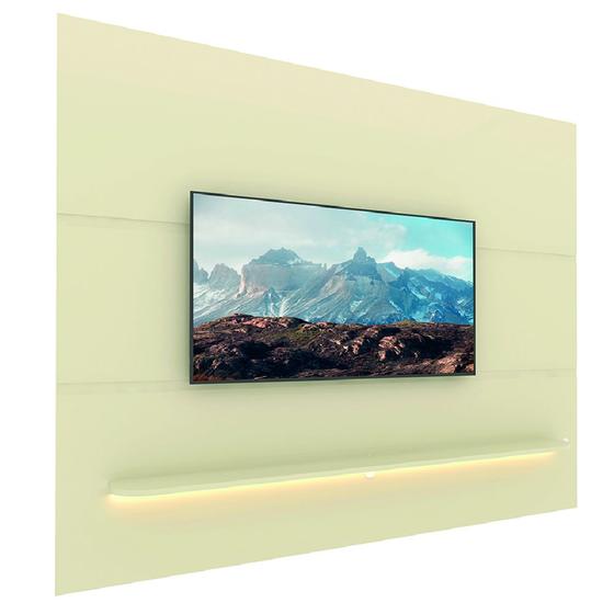 Imagem de Painel Para TV Até 85 Polegadas Com Prateleira e LED Royal Off White Gelius