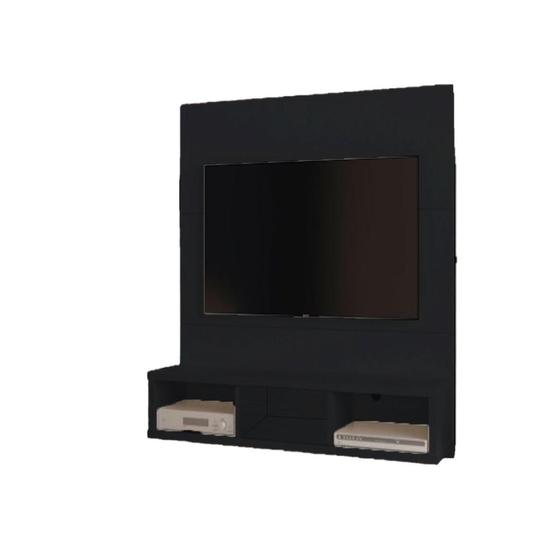 Imagem de Painel Para Tv Em Ate 32 Polegadas 3 Nichos Preto Em Mdf F031