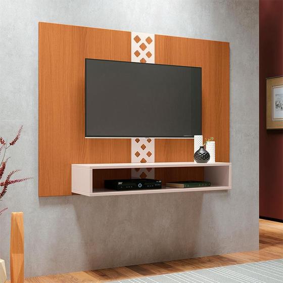 Imagem de Painel para TV Home Suspenso Ambiente Form Cinamomo Off White  HB Móveis