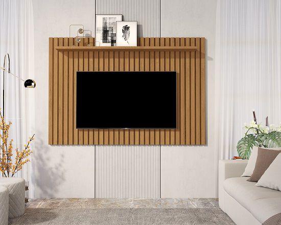 Imagem de Painel Para TV Ripado Até 65 Polegadas Classic 1.6x1.35 Nature - Giga Móveis