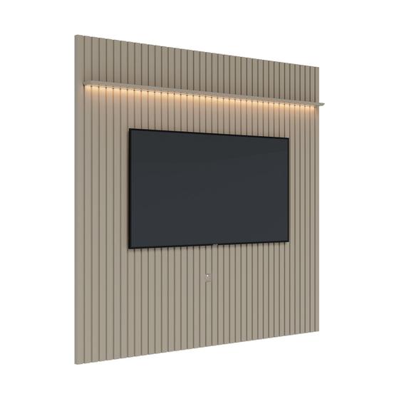 Imagem de Painel para TV Ripado Flow 2.2 LED Gianduia - MóveisAqui