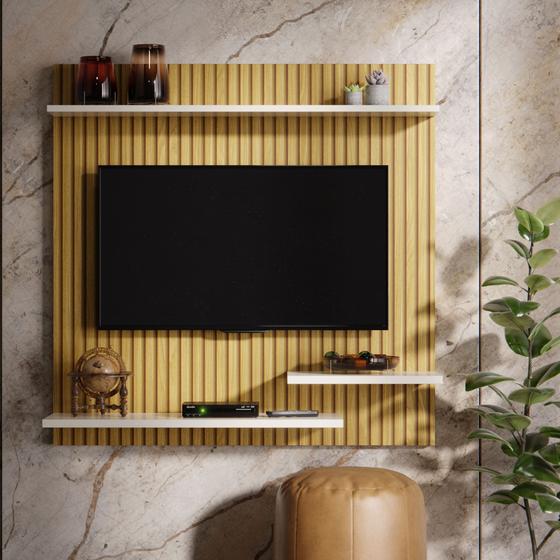 Imagem de Painel Para TV Ripado Modelo Madri 32" Polegadas Smart Plus Cor Ripado / Off