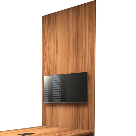 Imagem de Painel Para TV Sala de Reunião 195cm x 90cm Nogal F5