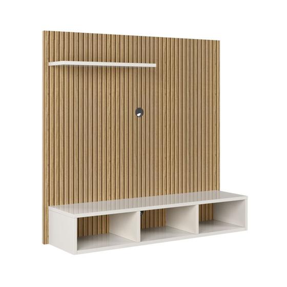 Painel para Tv Smart 32 Polegadas Slim com Nicho Off White/Freijo - BP LOJA ONLINE Imagem de Painel para Tv Smart 32 Polegadas Slim com Nicho Off White/Freijo