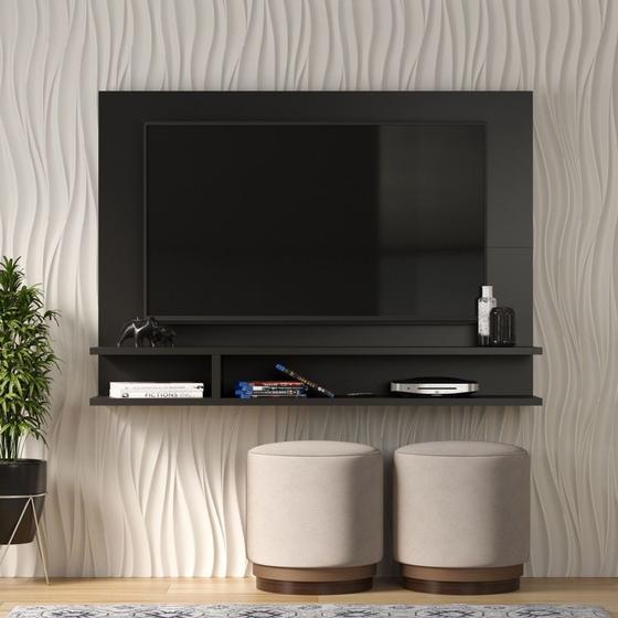 Imagem de Painel Para TV Smart Plus Milão para TVs de até 50 Polegadas - Preto