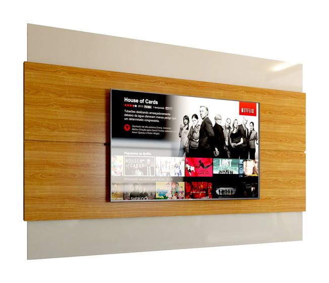 Imagem de Painel para TV Wall/Limit 1.8 Off White com Nature - MoveisAqui