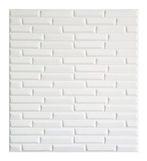 Painel Placa 3D Estilo Espuma Adesiva Tijolinho Branco 77 X 70 Parede Menor preço em Painel Placa 3D Estilo Espuma Adesiva Tijolinho Branco 77 X 70 Parede
