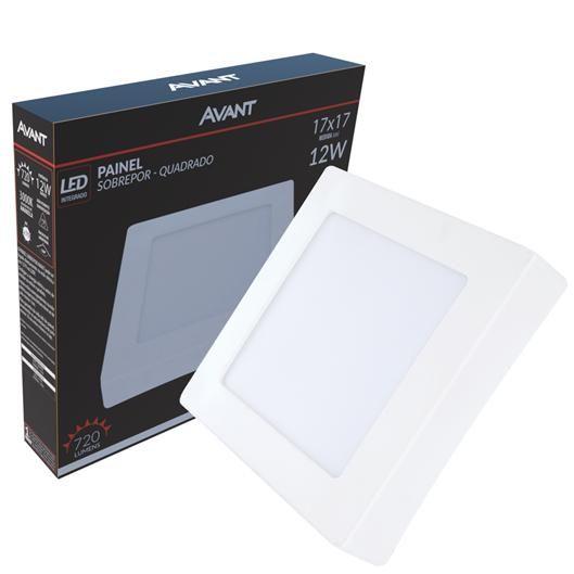 Imagem de Painel Plafon 12w Led Quadrado Sobrepor Branco Frio 6500k