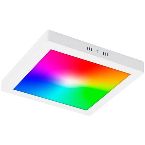 Imagem de Painel Plafon 18W Led Quadrado Teto Sobrepor Rgb Inteligente