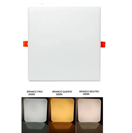 Painel Plafon Led Borda Infinita 32w Embutir Sobrepor 22x22 Menor preço em Painel Plafon Led Borda Infinita 32w Embutir Sobrepor 22x22