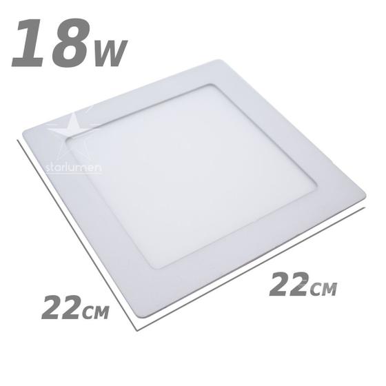 Painel Plafon LED de embutir 18w 22 x 22cm 3000k branco Quente st437 Menor preço em Painel Plafon LED de embutir 18w 22 x 22cm 3000k branco Quente st437