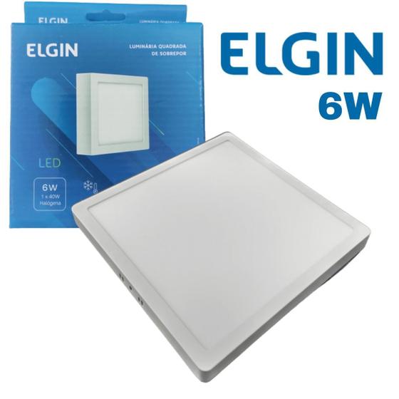 Painel Plafon LED Sobrepor Quadrado 6W Branco Frio ELGIN Menor preço em Painel Plafon LED Sobrepor Quadrado 6W Branco Frio ELGIN