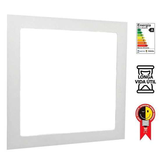 Painel Plafon Luminaria 25w Led Quadrado Slim Embutir 6000k Menor preço em Painel Plafon Luminaria 25w Led Quadrado Slim Embutir 6000k