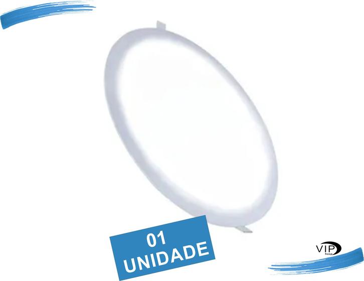 Painel Plafon Luminária 25w Led Redondo Embutir Branco Frio KANKO