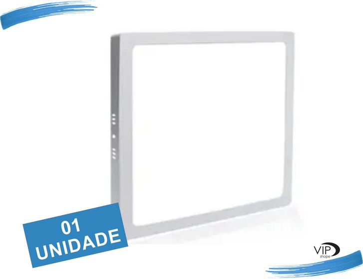 Painel Plafon Luminaria Led 25w Quadrado Sobrepor Branco Frio 28cm