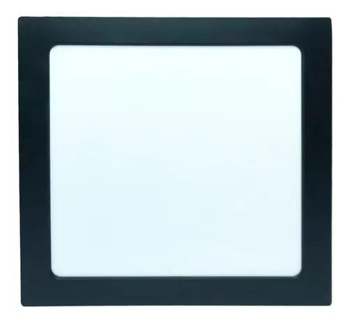 Imagem de Painel Plafon Preto 18w Sobrepor Quadrado Branco Frio 6500k Bivolt 110/220v Luminária Gesso