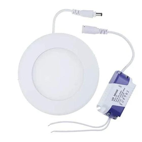 Painel Plafon Redondo Embutir Luminária LED 15W Borda Infinita Mundo
