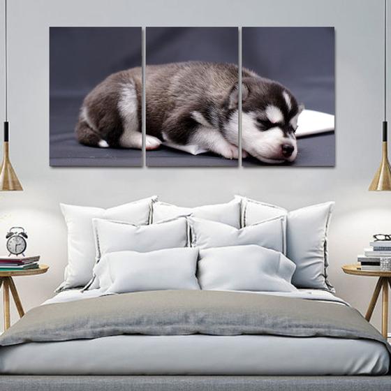 Imagem de Painel quadros mosaico cachorros e gatos(pet) med. 105x65 ps 2mm adesivo fosco borda infinita