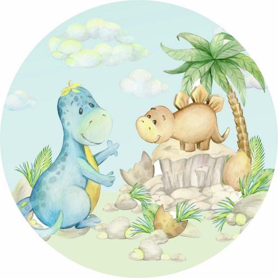 Imagem de Painel Redondo 3D Sublimado Dino Baby Frd-1278