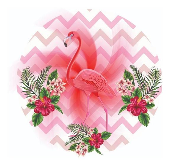 Imagem de Painel Redondo 3D Sublimado Flamingo Frd-5134