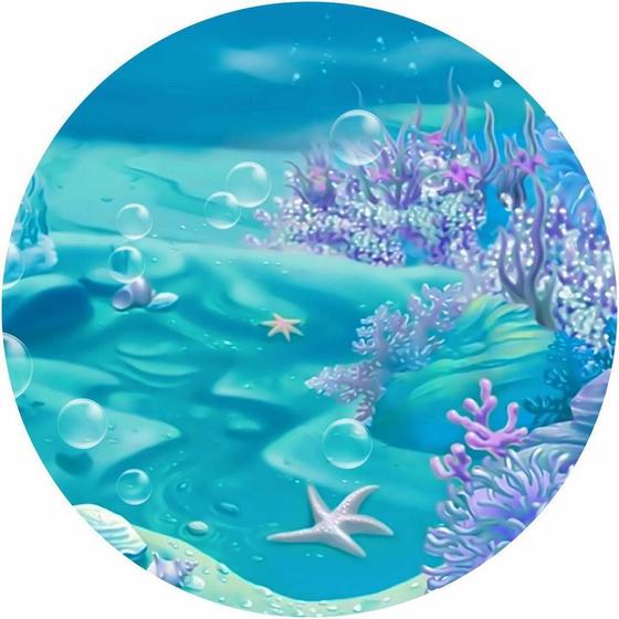 Imagem de Painel Redondo 3D Sublimado Fundo Do Mar Frd-3690