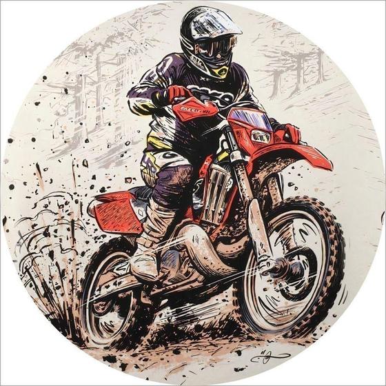 Imagem de Painel Redondo 3D Sublimado Moto Frd-2643