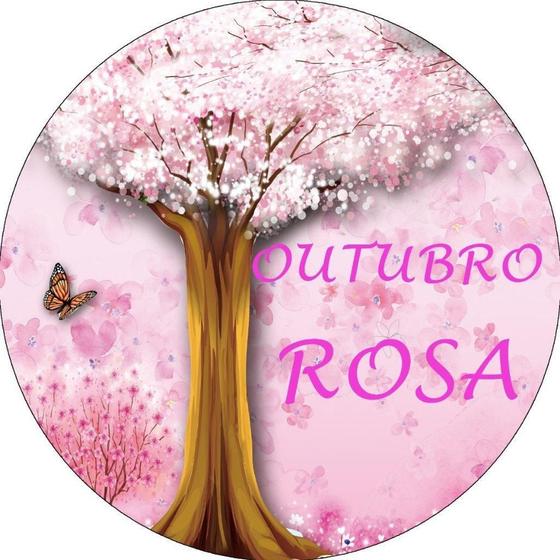 Imagem de Painel Redondo 3D Sublimado Outubro Rosa Frd-5380