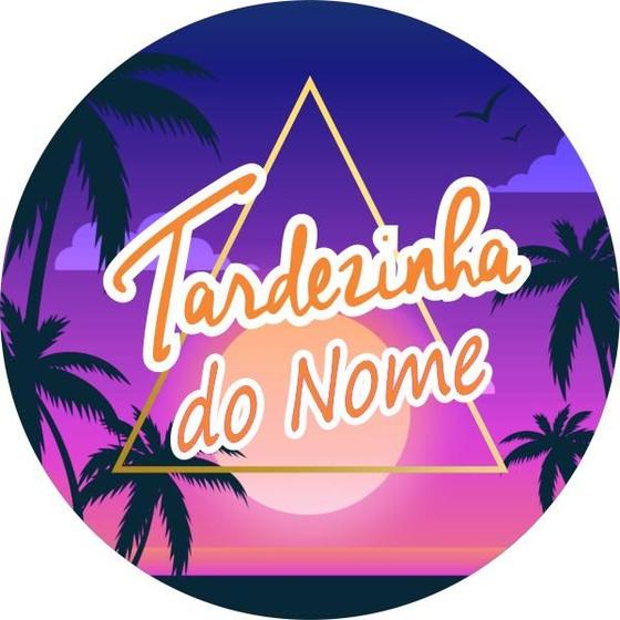 Imagem de Painel Redondo de Tardezinha Personalizado com Nome em 3D