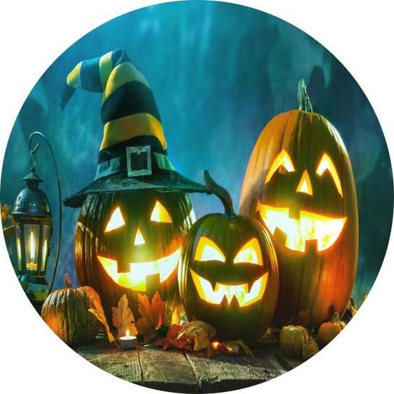 Imagem de Painel Redondo Do Halloween Em 3d Alta Qualidade 1,50x1,50