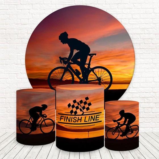 Imagem de Painel Redondo E Capas 3D Sublimado Ciclismo Fkpc-1596