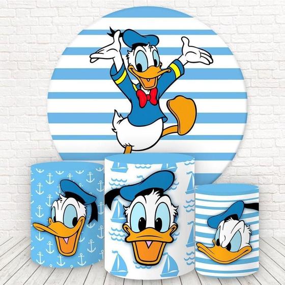 Imagem de Painel Redondo E Capas 3D Sublimado Pato Donald Fkpc-734