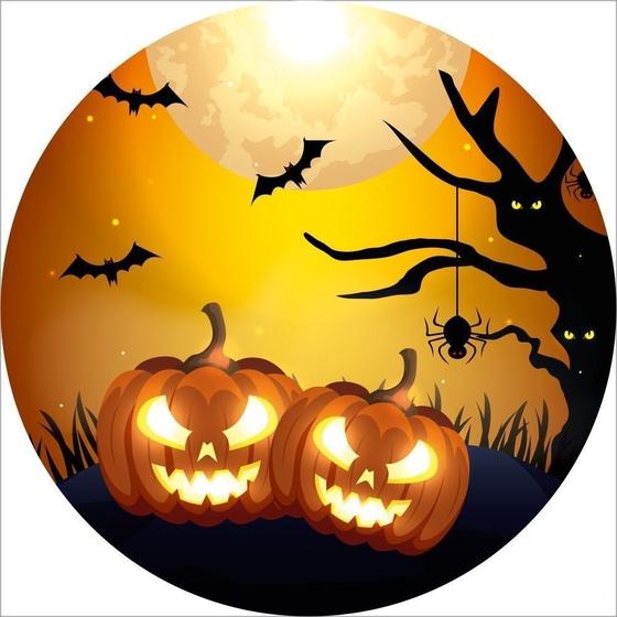 Imagem de Painel Redondo Tecido Sublimado 3D Halloween WRD-5093