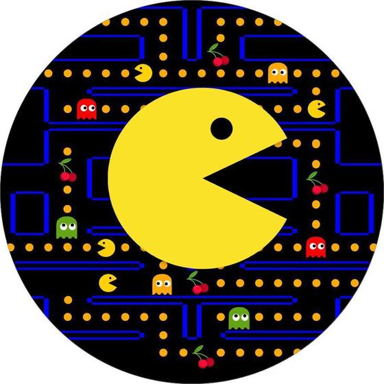 Imagem de Painel Redondo Tecido Sublimado 3D Pac Man WRD-2147