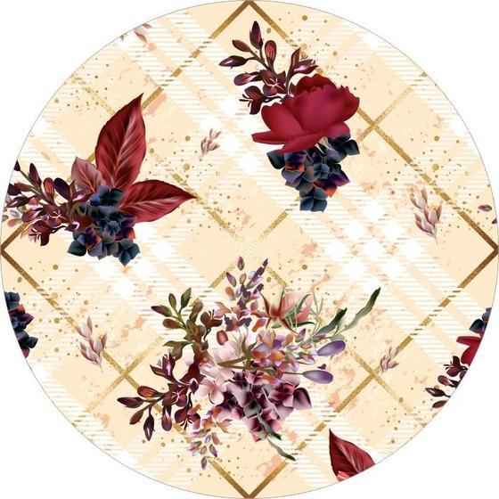 Imagem de Painel Redondo Veste Fácil 1,50m Flores
