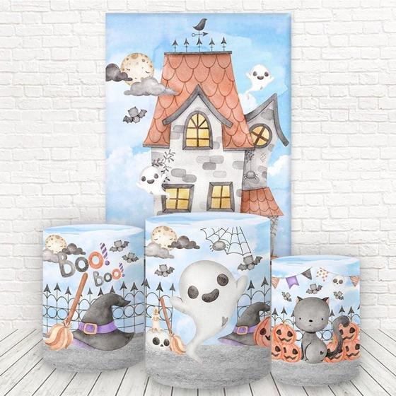 Imagem de Painel Retangular E Capas 3D Sublimado Halloween Fkpc-916