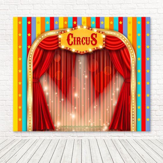 Imagem de Painel Retangular Tecido Sublimado 3D Circo 2,00 x 1,50 WRT-5121