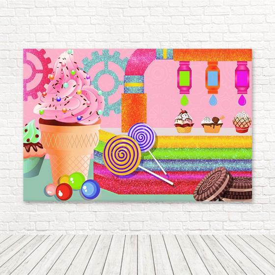 Imagem de Painel Retangular Tecido Sublimado 3D Confeitaria 2,00 x 1,50 WRT-5260