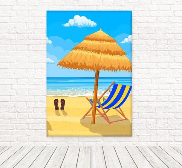 Imagem de Painel Retangular Tecido Sublimado 3D Praia 1,50 X 2,20 WRT-2641