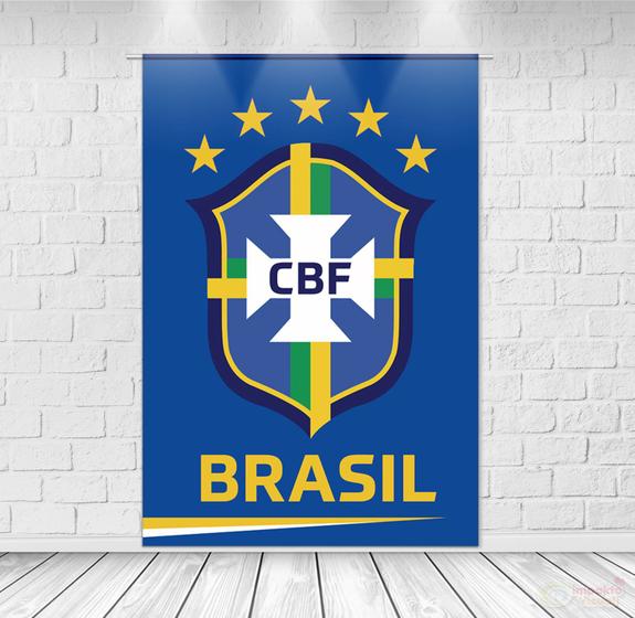 Imagem de Painel Retangular Tecido Sublimado Seleção Brasileira 003 1,50x2,20- IMPAKTO VISUAL