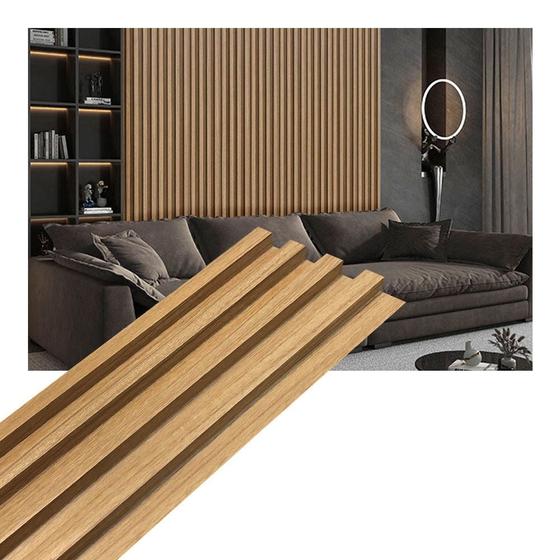 Imagem de Painel Ripado Prime Madeira PVC Ansico Claro 2,9m x 16cm